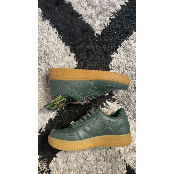 Bapesta Low Olive Khaki Green Gum Bottom Size 9 Brand New main image 4